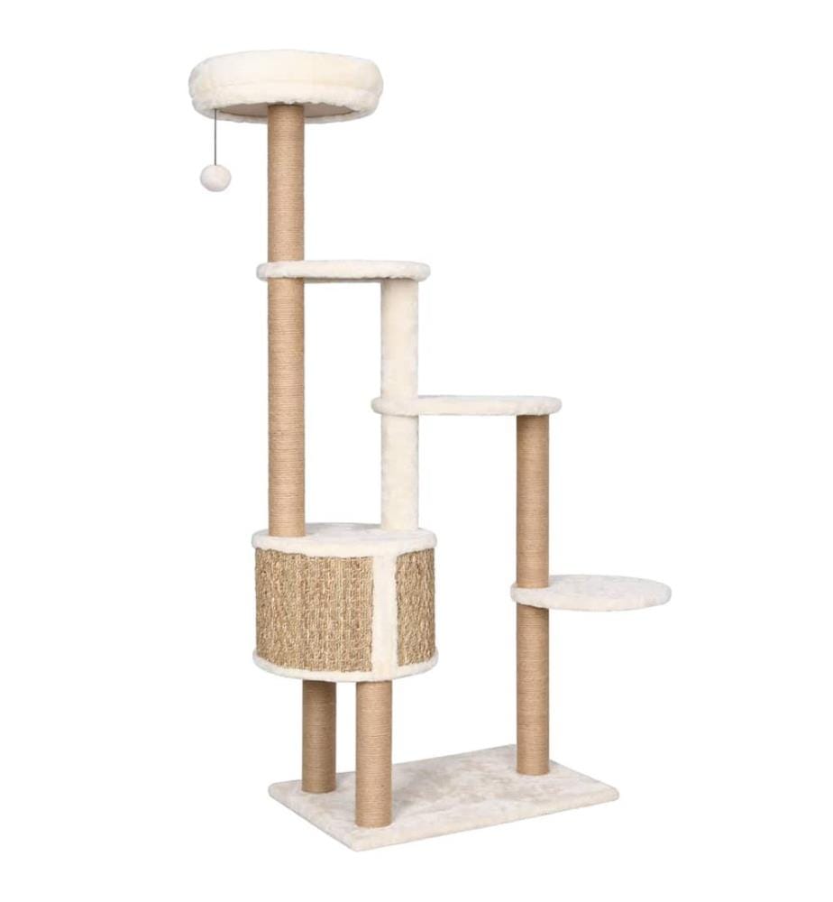 Katzen-Kratzbaum mit Luxuriösem Kissen 148 cm Seegras