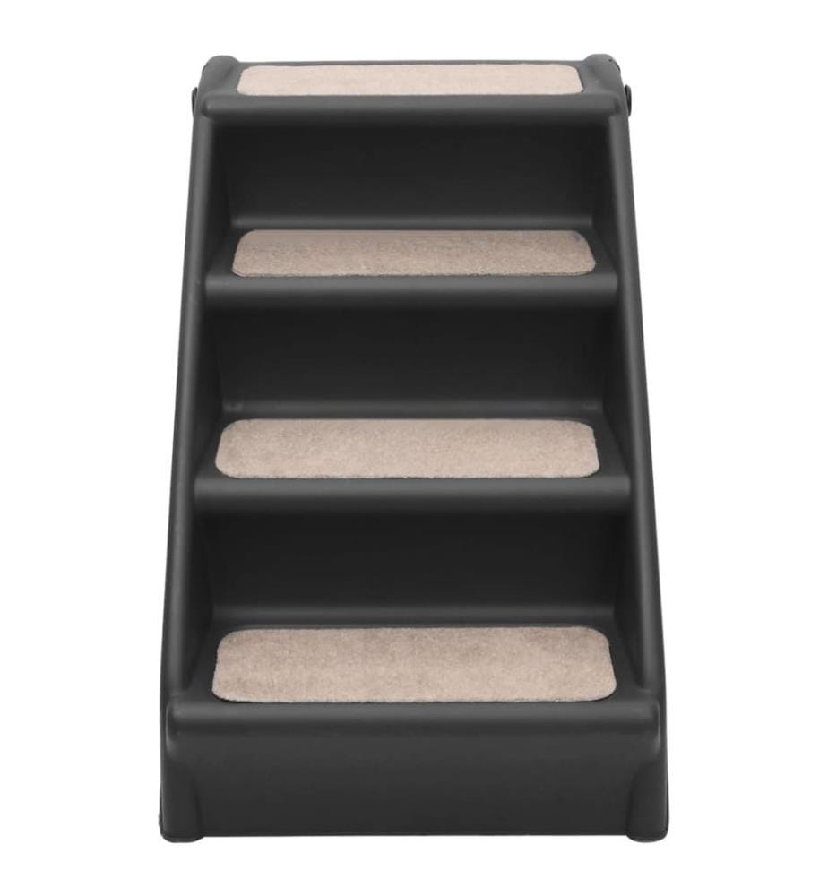Hundetreppe Klappbar Schwarz 62x40x49,5 cm