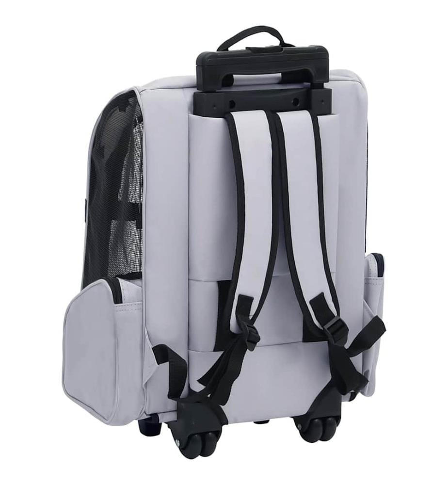 Trolley für Haustiere 3-in-1 Faltbar Grau