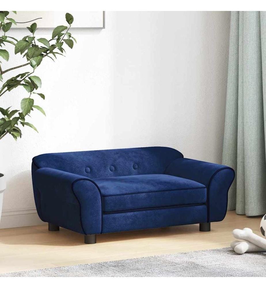 Hundesofa Blau 72x45x30 cm Plüsch