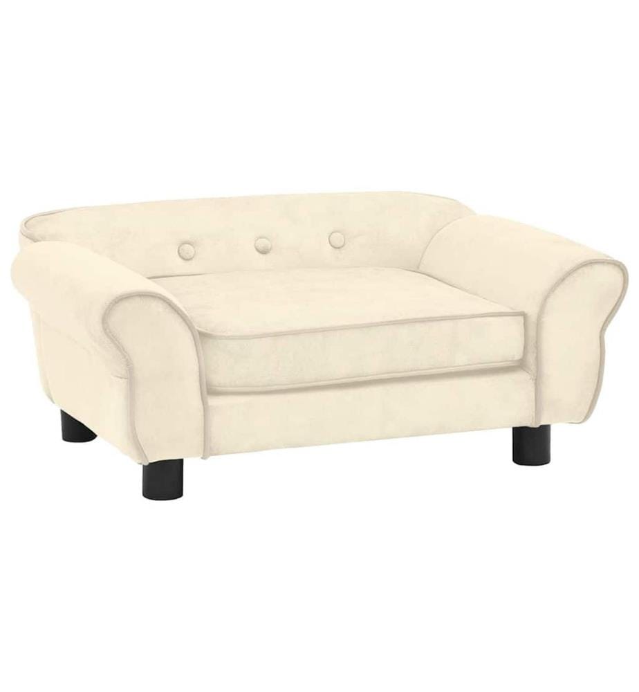 Hundesofa Creme 72x45x30 cm Plüsch