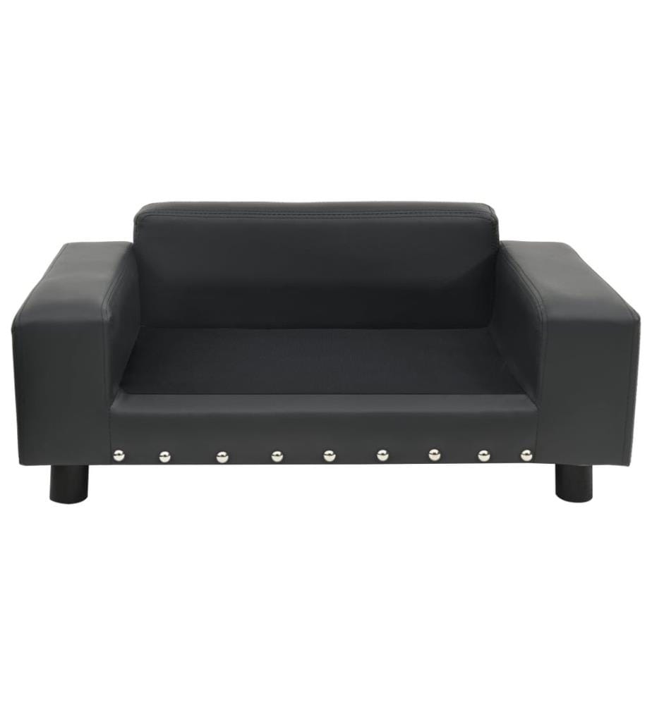 Hundesofa Dunkelgrau 81x43x31 cm Plüsch und Kunstleder
