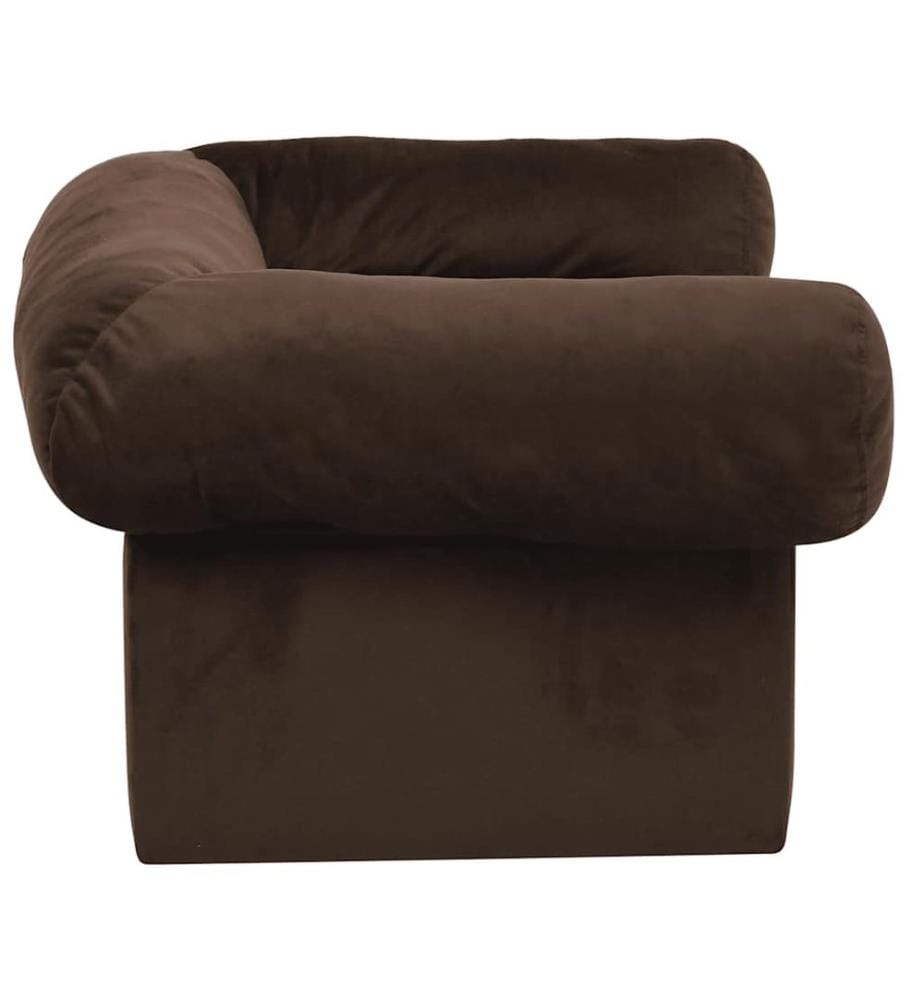 Hundesofa mit Schublade Braun 75x50x38 cm Plüsch