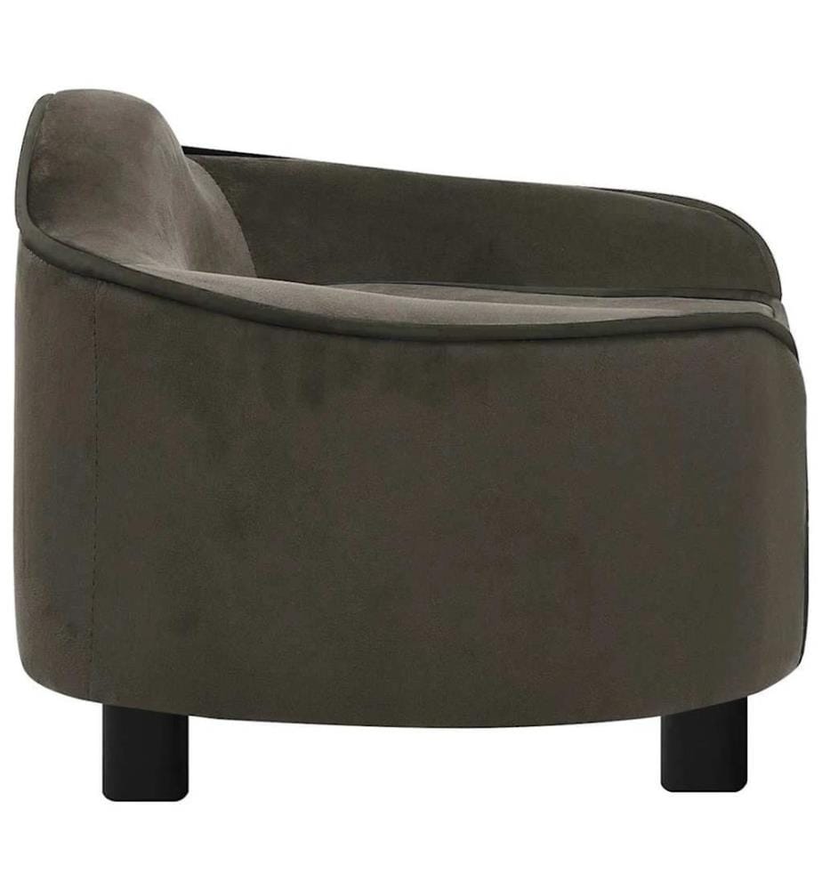 Hundesofa Dunkelgrau 67x47x36 cm Plüsch