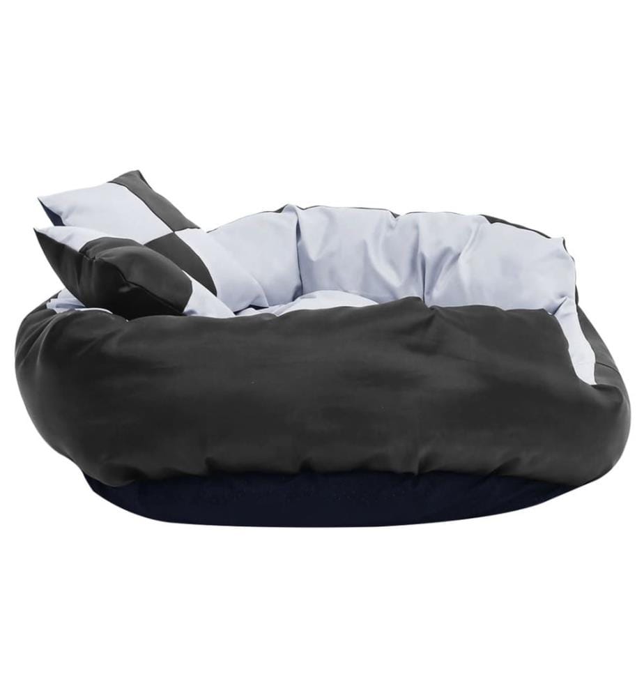 Wendbares & waschbares Hundekissen Grau und Schwarz 85x70x20 cm