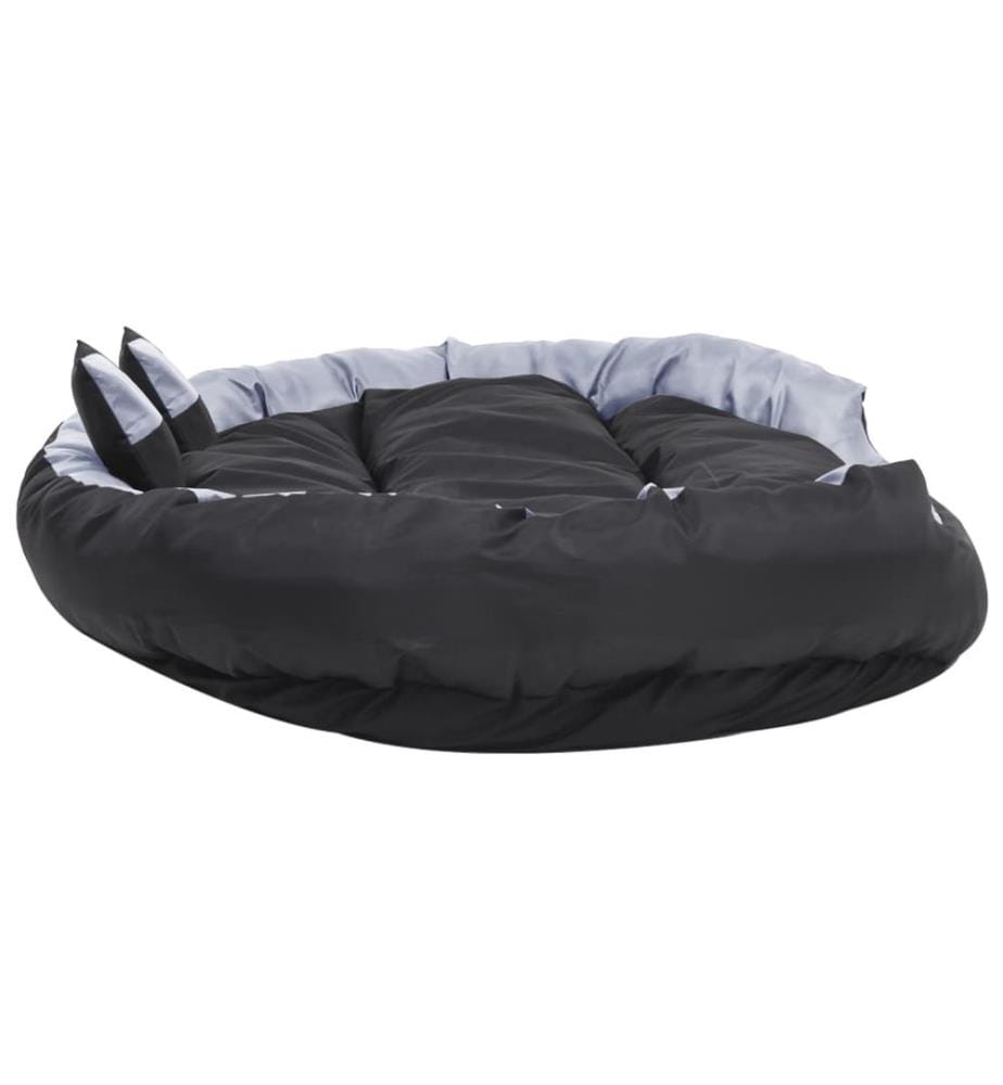 Hundekissen Wendbar und Waschbar Grau und Schwarz 150x120x25 cm