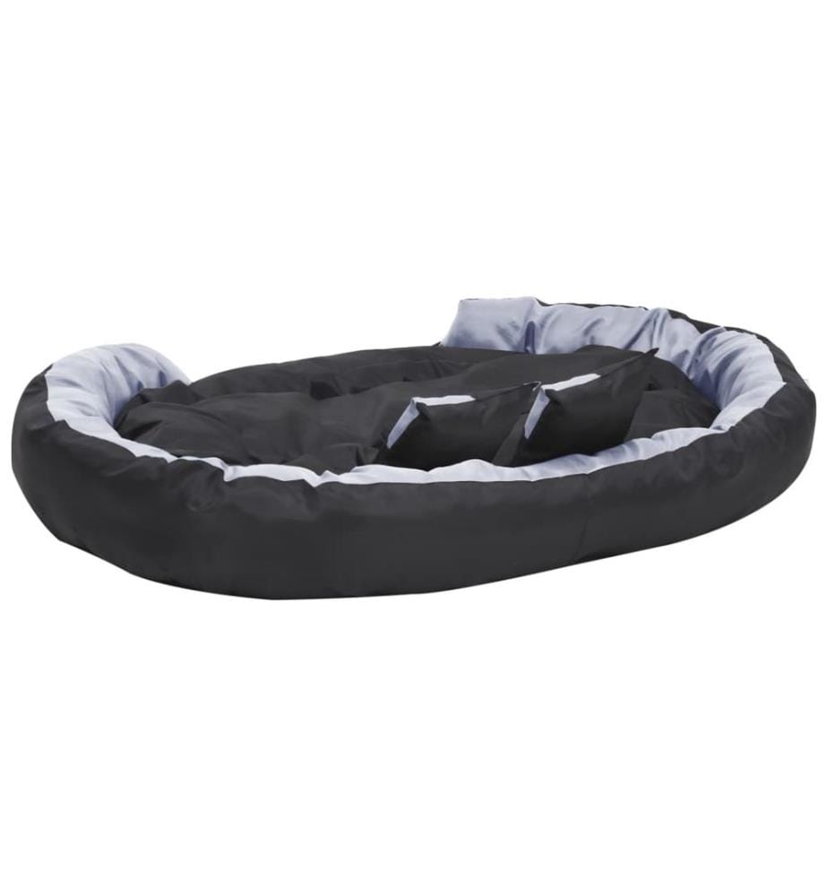 Hundekissen Wendbar und Waschbar Grau und Schwarz 150x120x25 cm