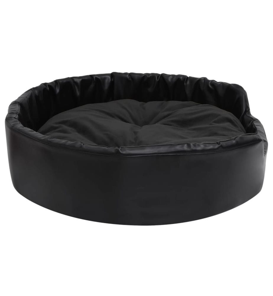 Hundebett Schwarz 90x79x20 cm Plüsch und Kunstleder