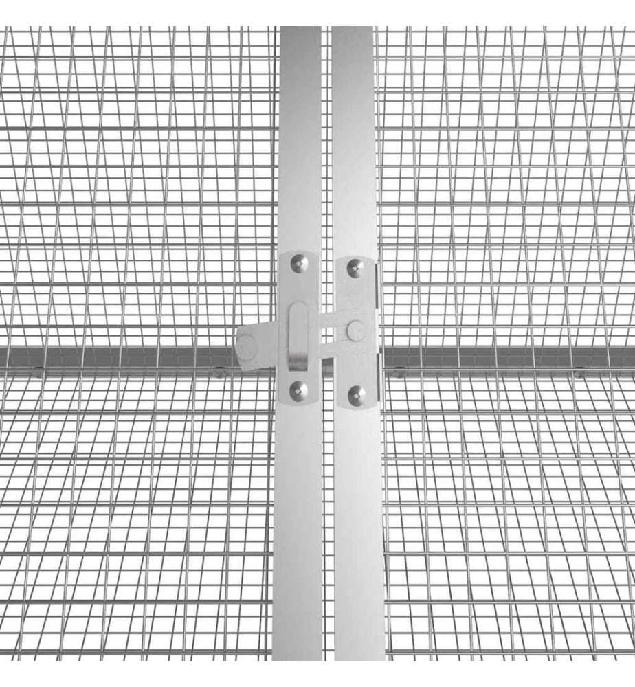 Cage pour lapin Anthracite 201,5x80,5x71 cm Acier galvanisé
