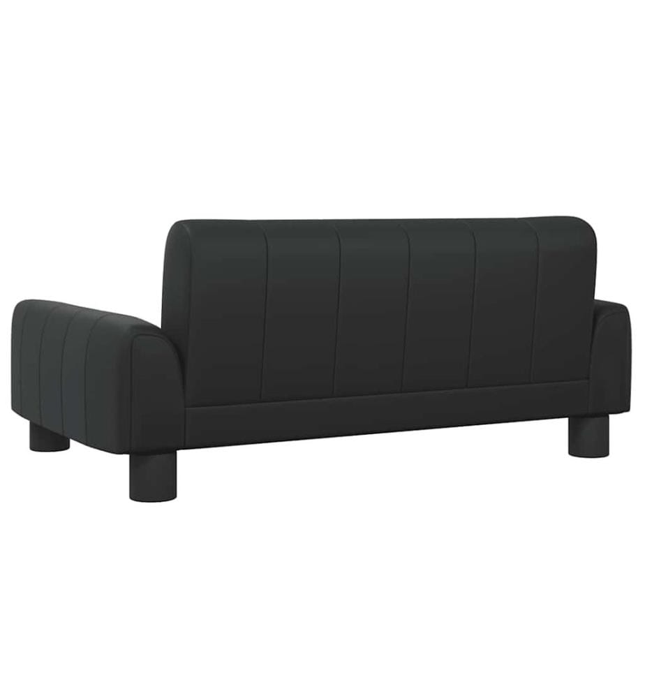 Lit pour chien noir 70x45x30 cm similicuir