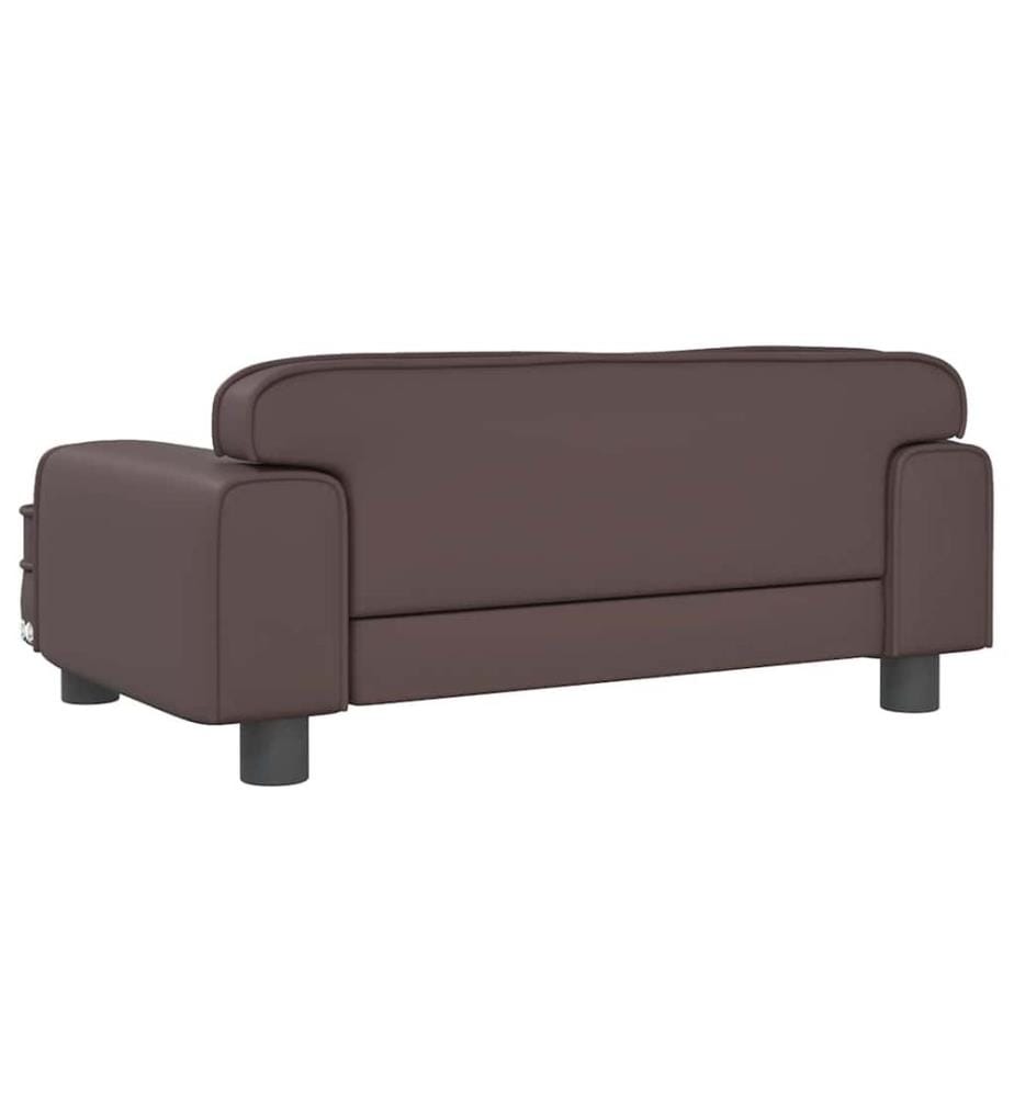 Lit pour chien marron 70x45x30 cm similicuir