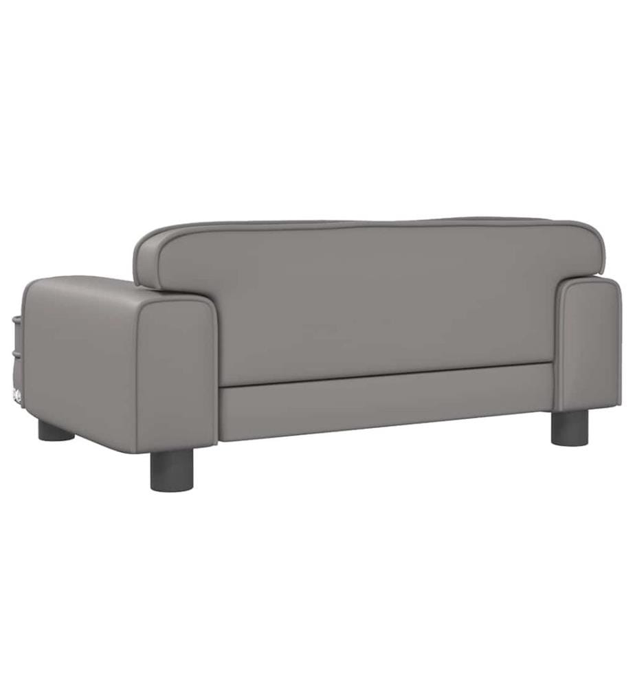 Hundebett Grau 70x45x30 cm Kunstleder