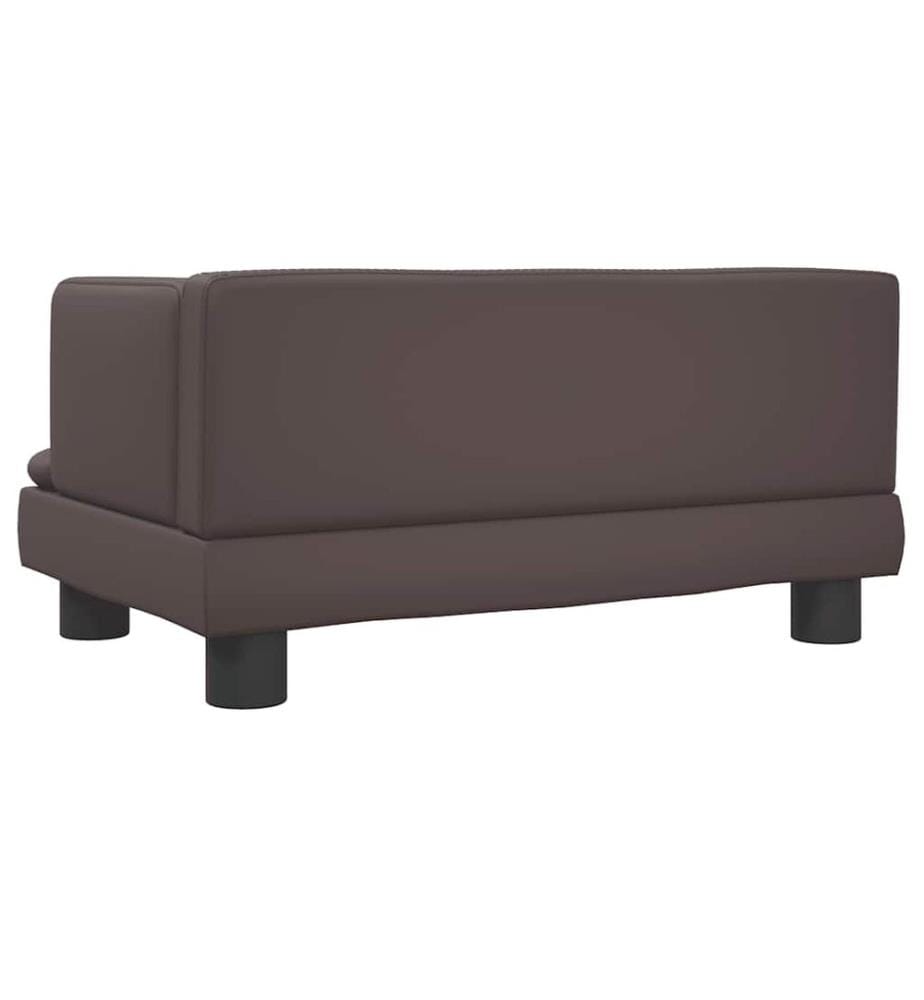 Hundebett Braun 60x40x30 cm Kunstleder