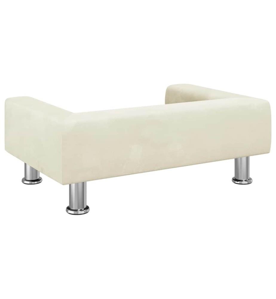 Lit pour chien crème 70x45x26,5 cm velours
