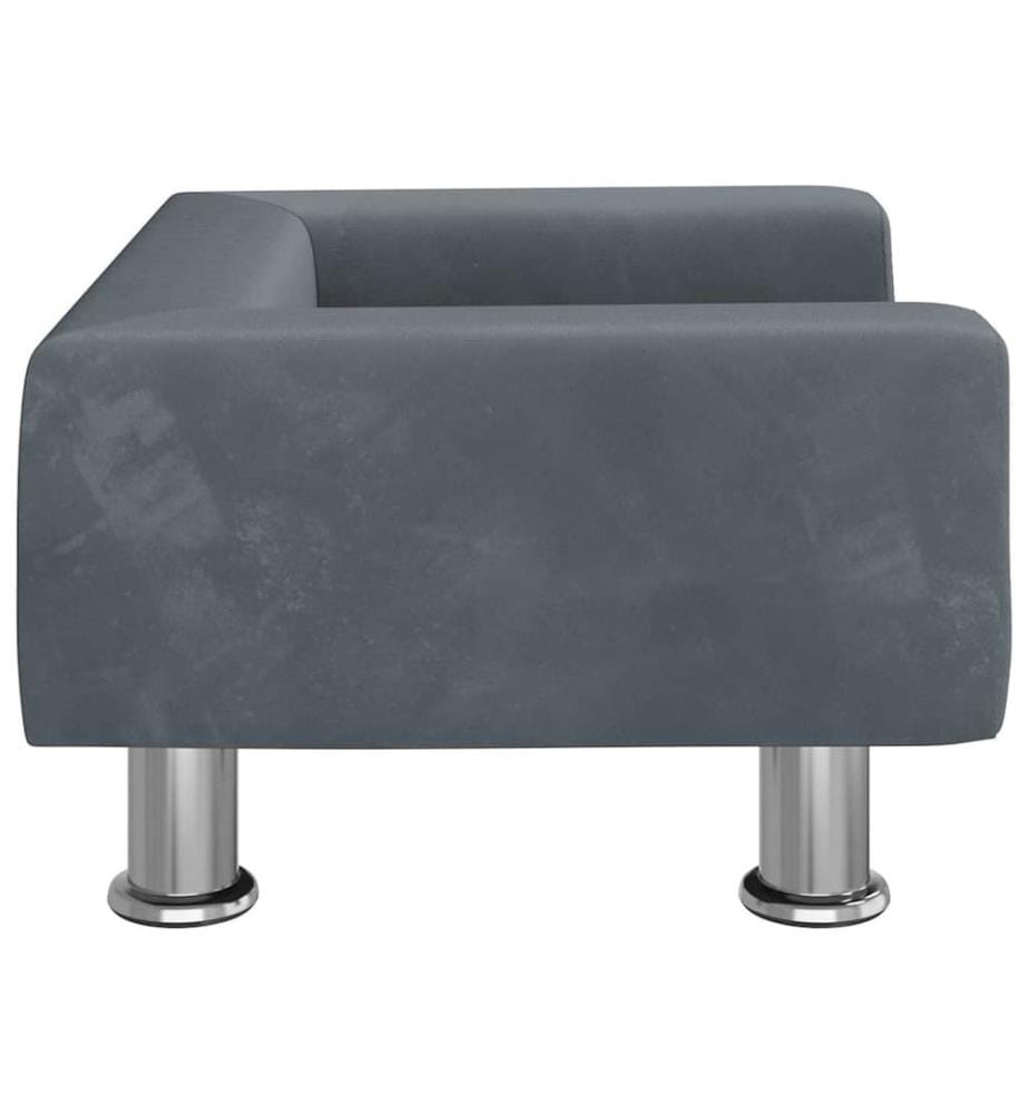 Hundebett Dunkelgrau 50x40x26,5 cm Samt