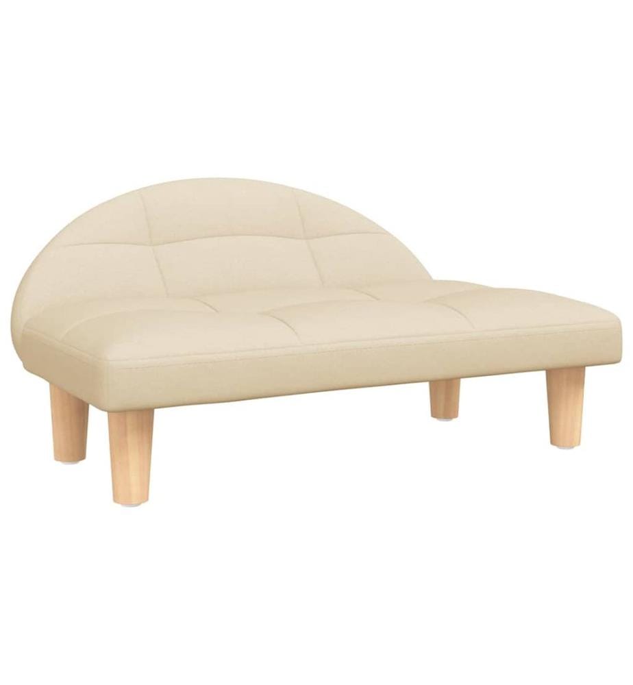 Hundebett Creme 70x52x30 cm Stoff