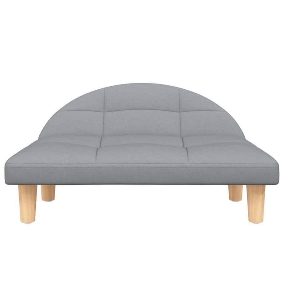 Hundebett Hellgrau 70x52x30 cm Stoff