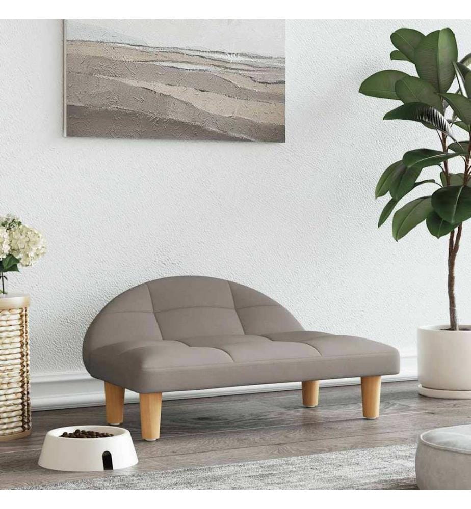 Hundebett Taupe 70x52x30 cm Stoff