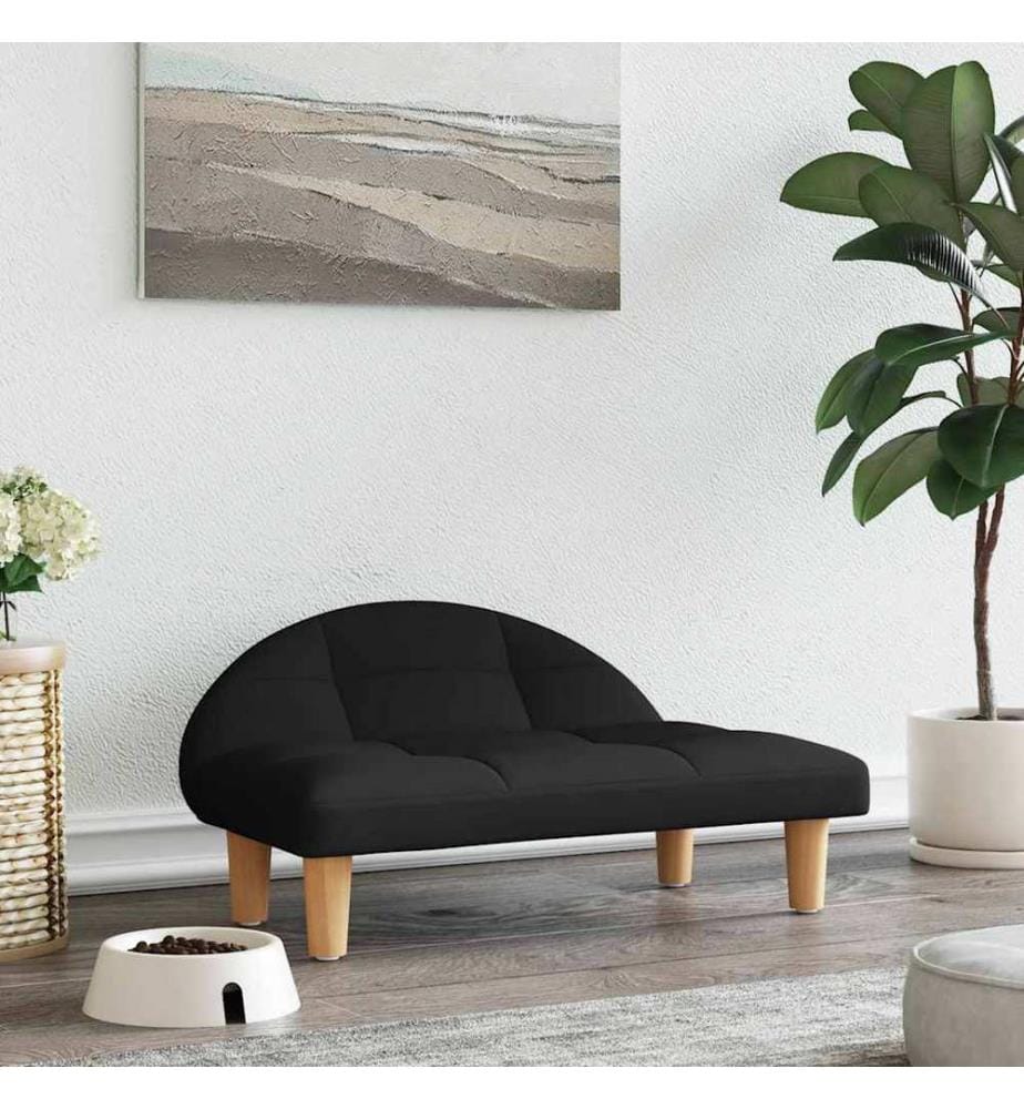 Hundebett Schwarz 70x52x30 cm Stoff