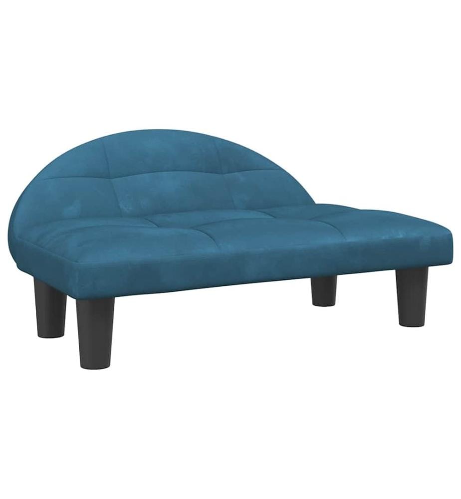 Hundebett Blau 70x52x30 cm Samt