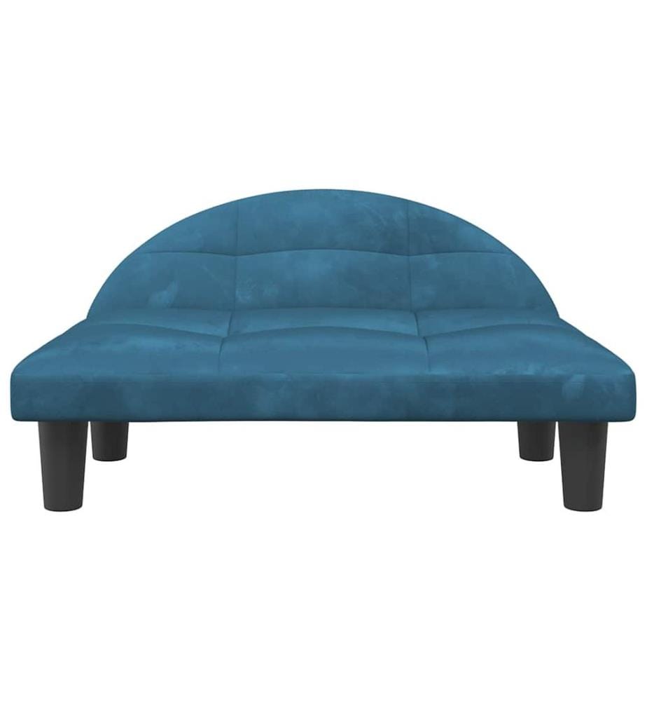 Hundebett Blau 70x52x30 cm Samt