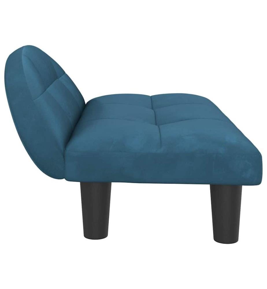 Hundebett Blau 70x52x30 cm Samt