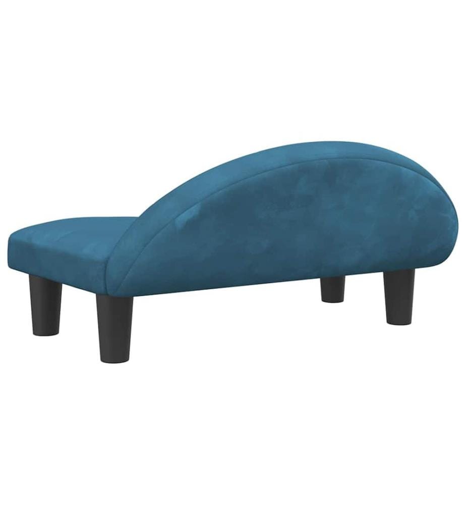 Hundebett Blau 70x52x30 cm Samt