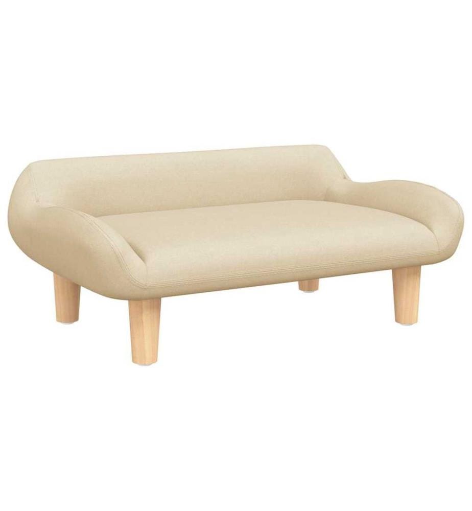 Hundebett Creme 70x40x24 cm Stoff
