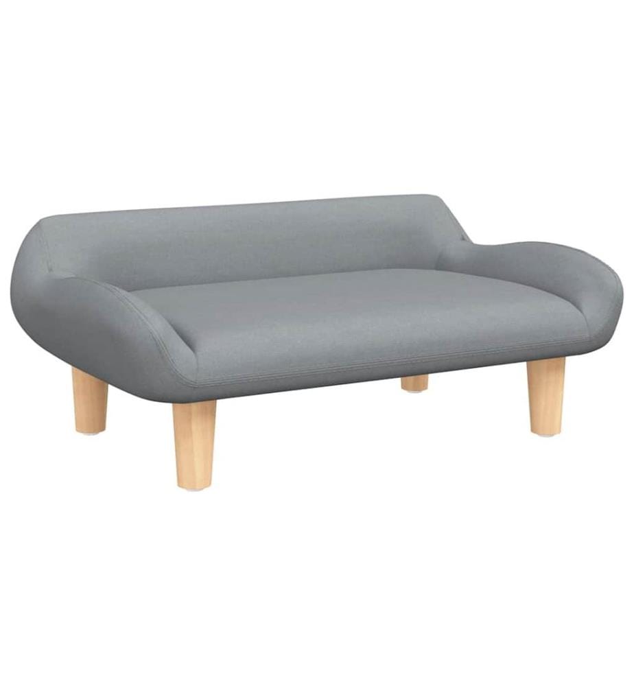 Hundebett Hellgrau 70x40x24 cm Stoff