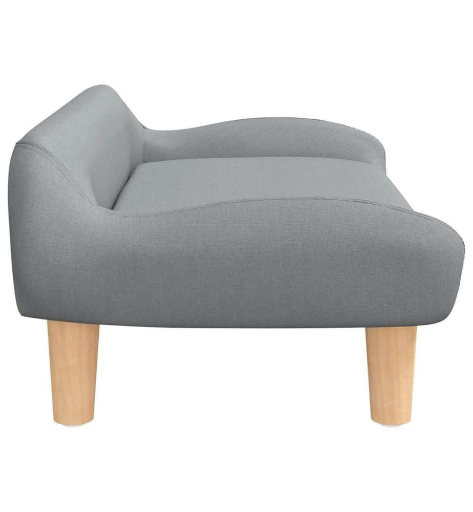 Hundebett Hellgrau 70x40x24 cm Stoff