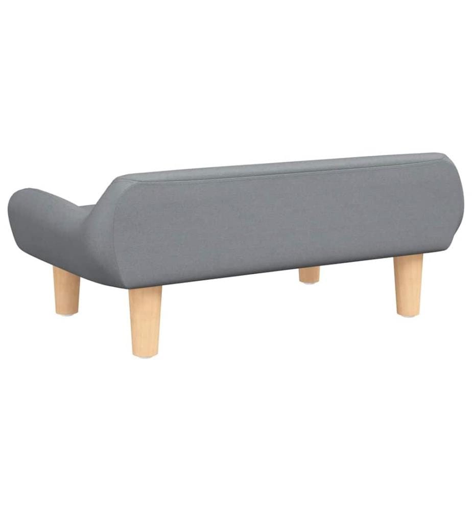 Hundebett Hellgrau 70x40x24 cm Stoff