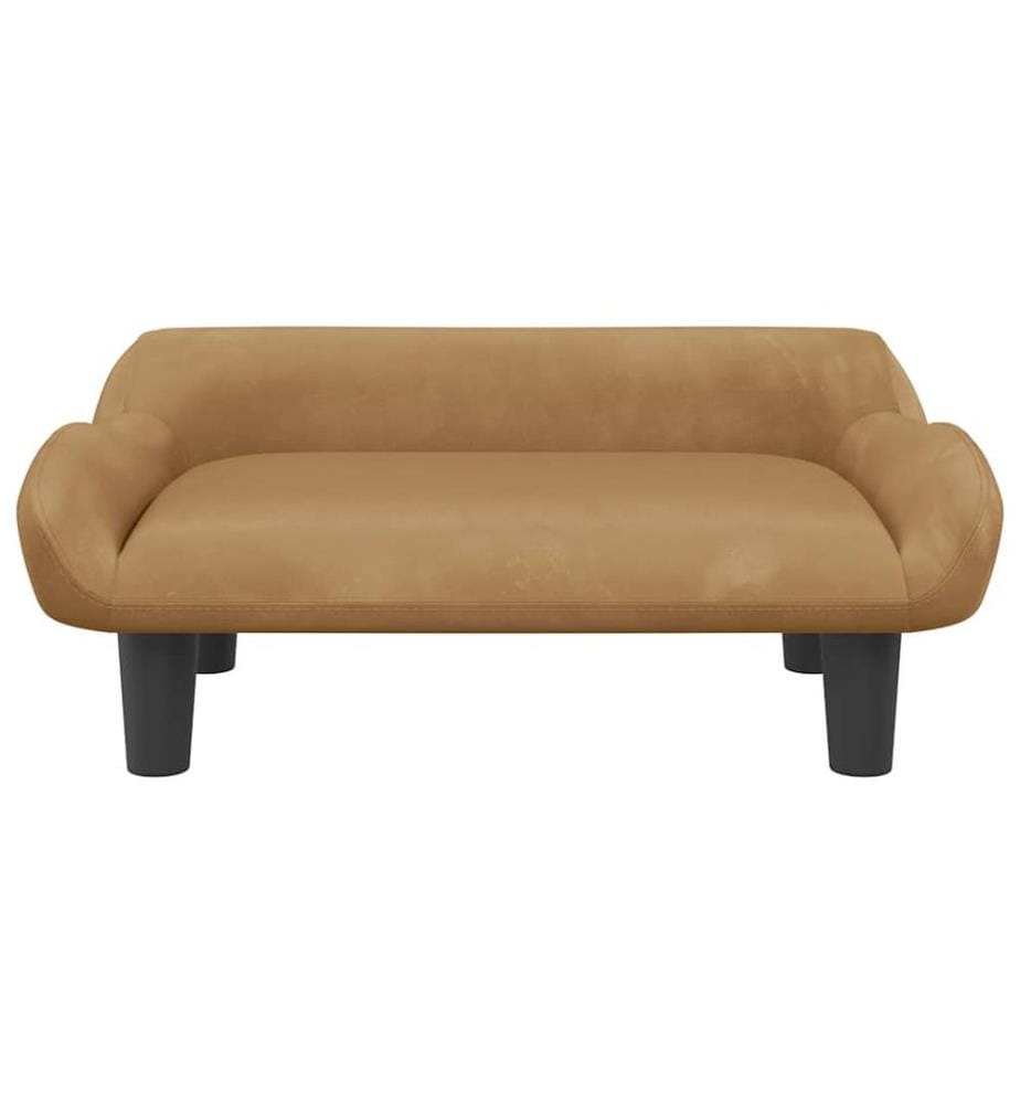 Hundebett Braun 70x40x24 cm Samt