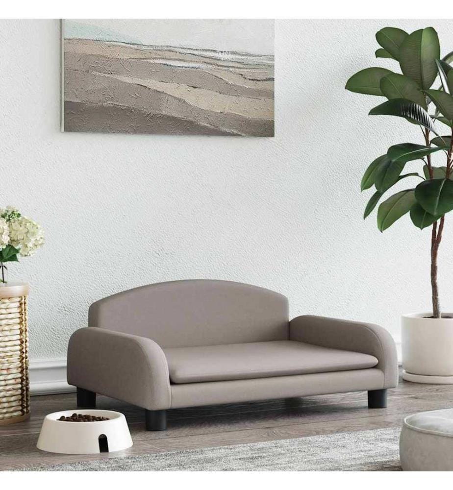 Hundebett Taupe 70x45x30 cm Stoff