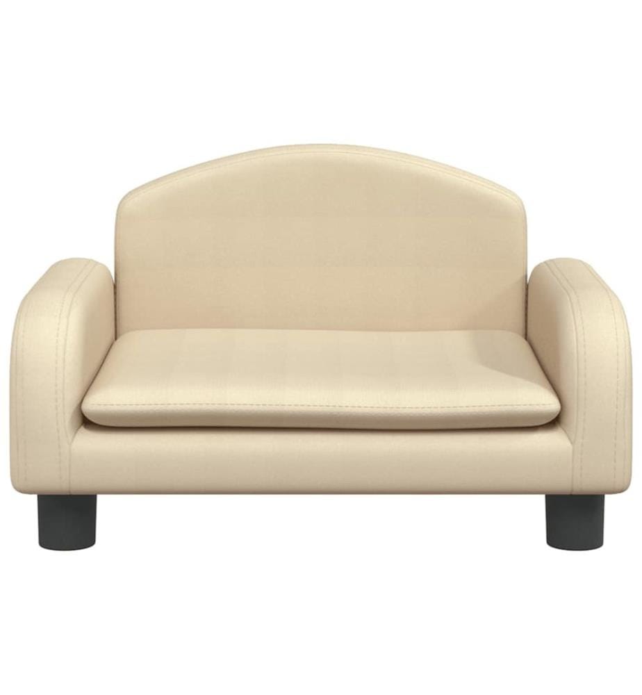 Hundebett Creme 50x40x30 cm Stoff