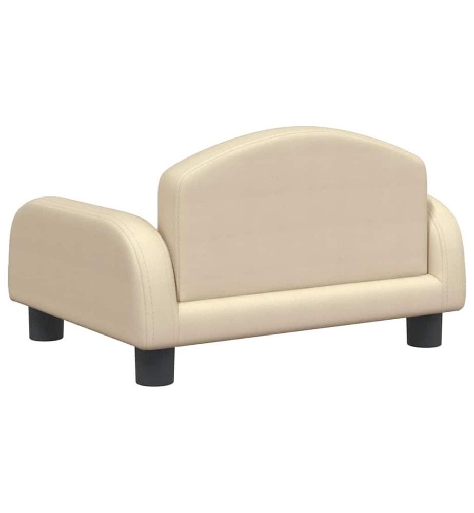 Hundebett Creme 50x40x30 cm Stoff