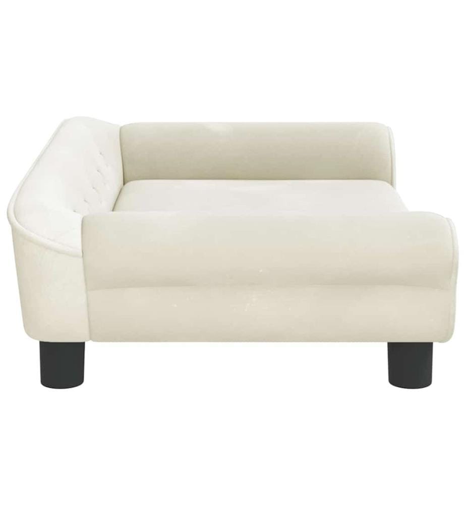 Lit pour chien crème 70x48x22 cm velours