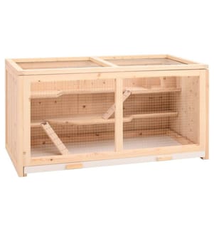 Hamsterkäfig 89,5x45x45 cm Massivholz Tanne