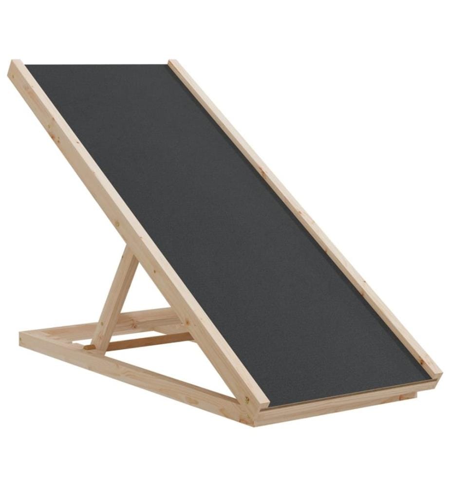 Rampe pour chiens gris 100x40 cm bois de sapin solide