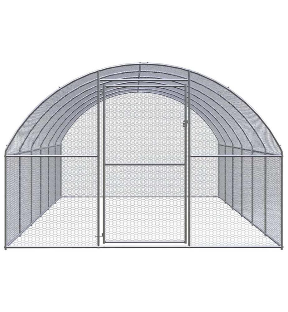 Outdoor-Hühnerstall 3x6x2 m Verzinkter Stahl