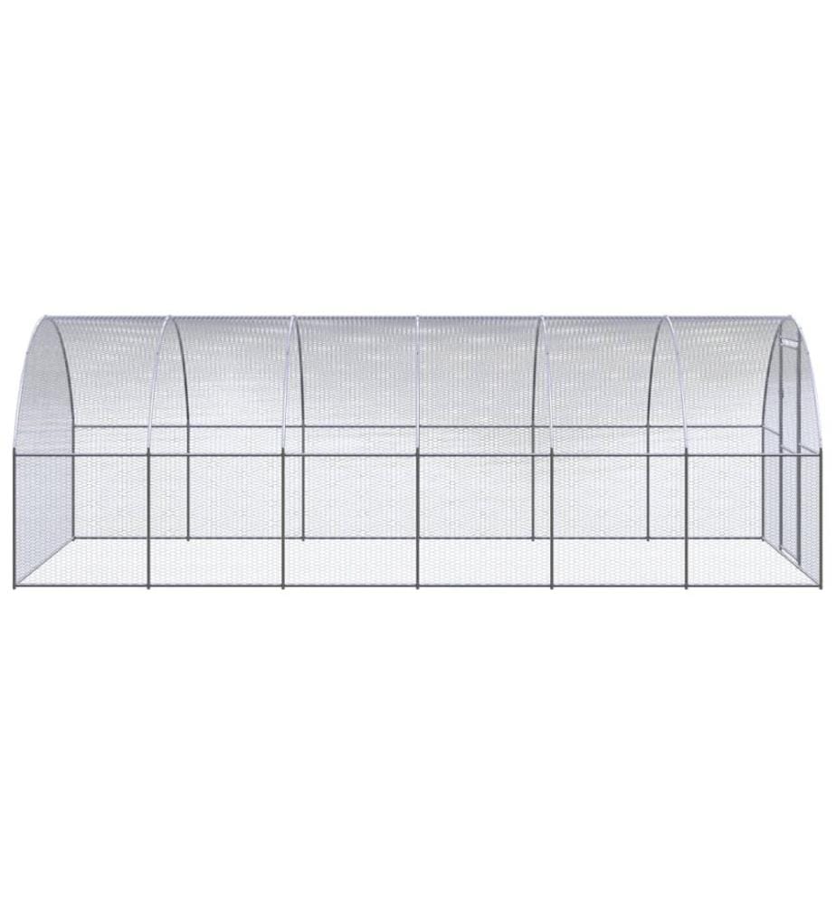 Outdoor-Hühnerstall 3x6x2 m Verzinkter Stahl