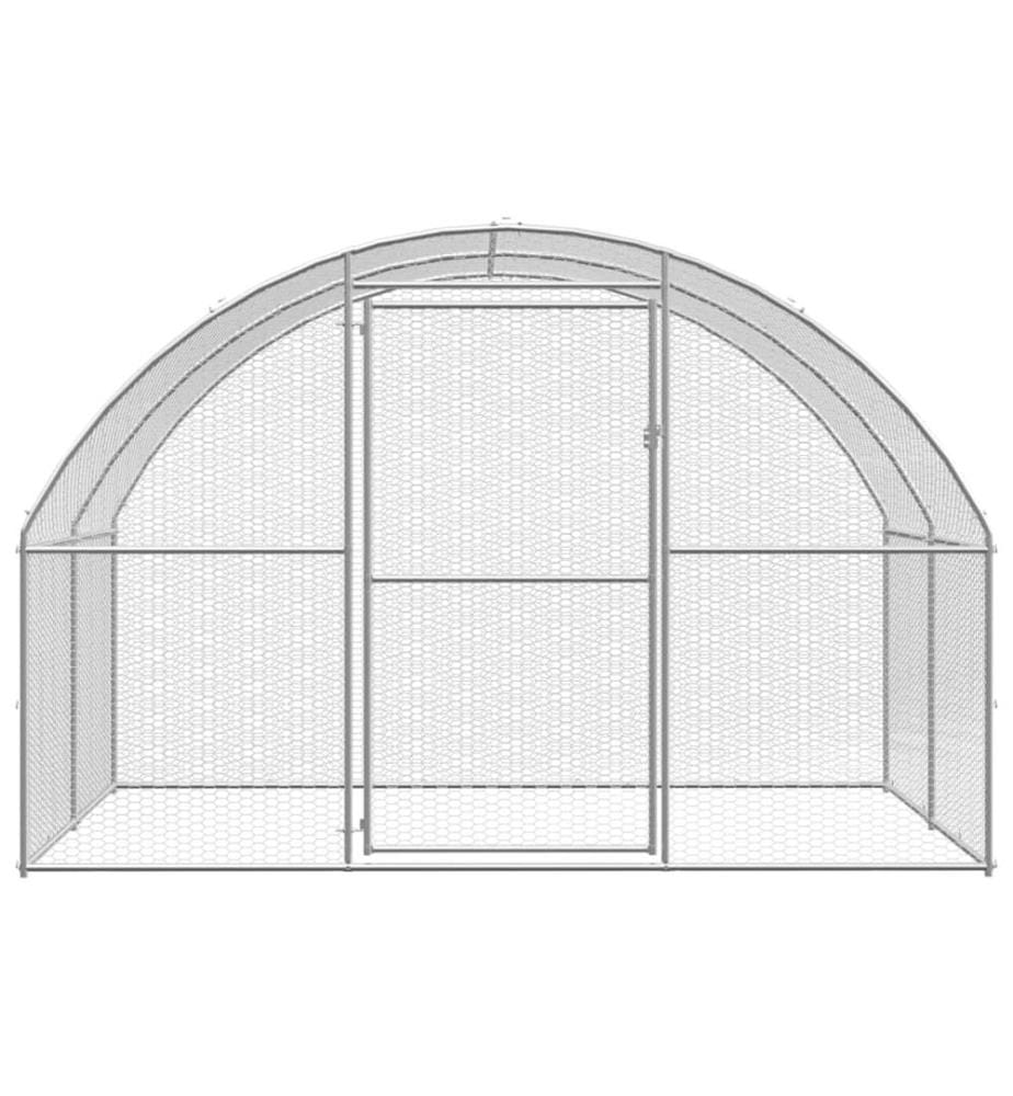 Outdoor-Hühnerstall 3x6x2 m Verzinkter Stahl