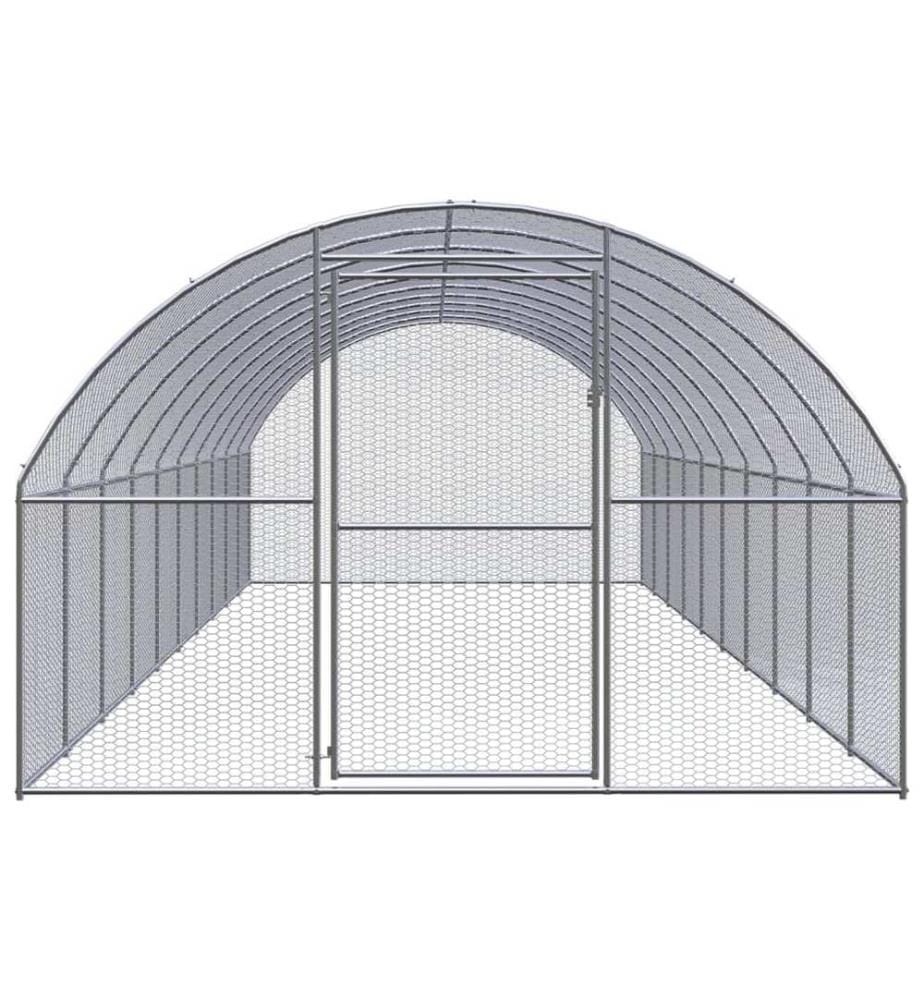 Outdoor-Hühnerstall 3x10x2 m Verzinkter Stahl