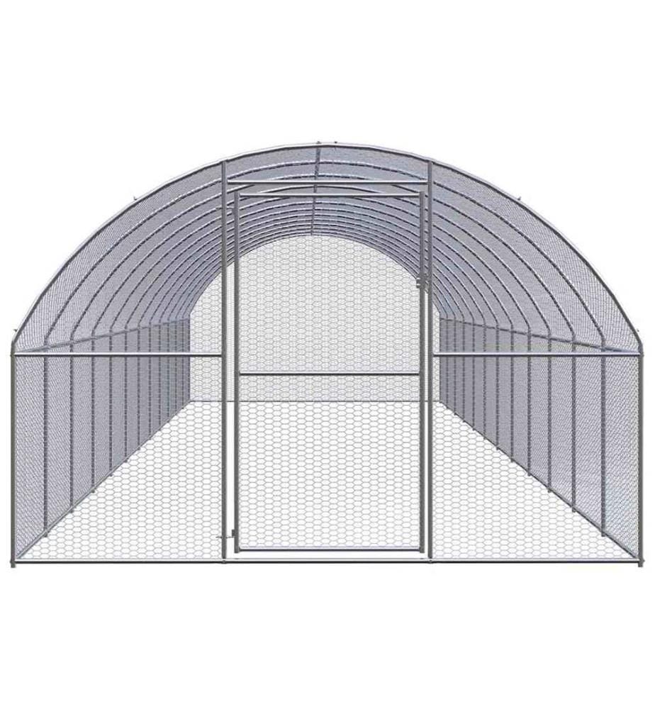 Outdoor-Hühnerstall 3x12x2 m Verzinkter Stahl