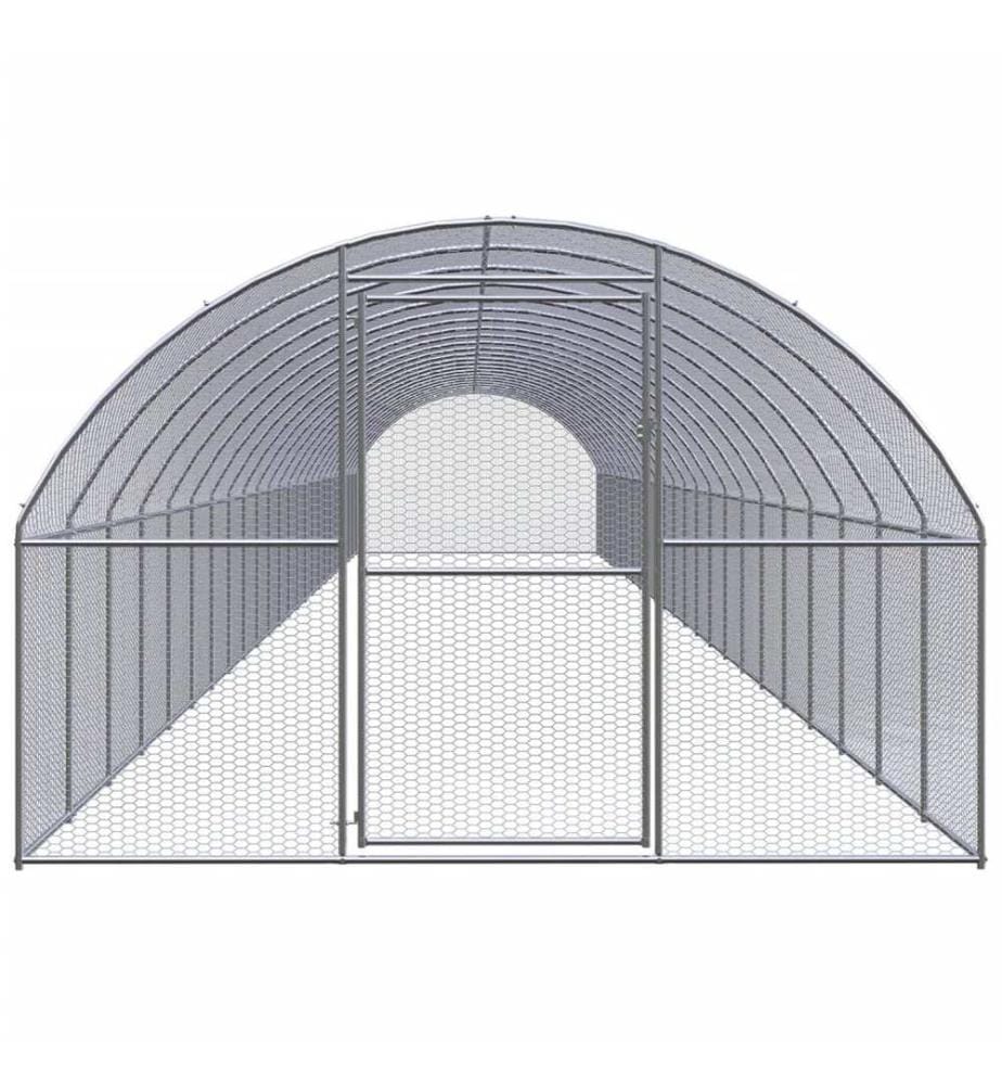 Outdoor-Hühnerstall 3x24x2 m Verzinkter Stahl