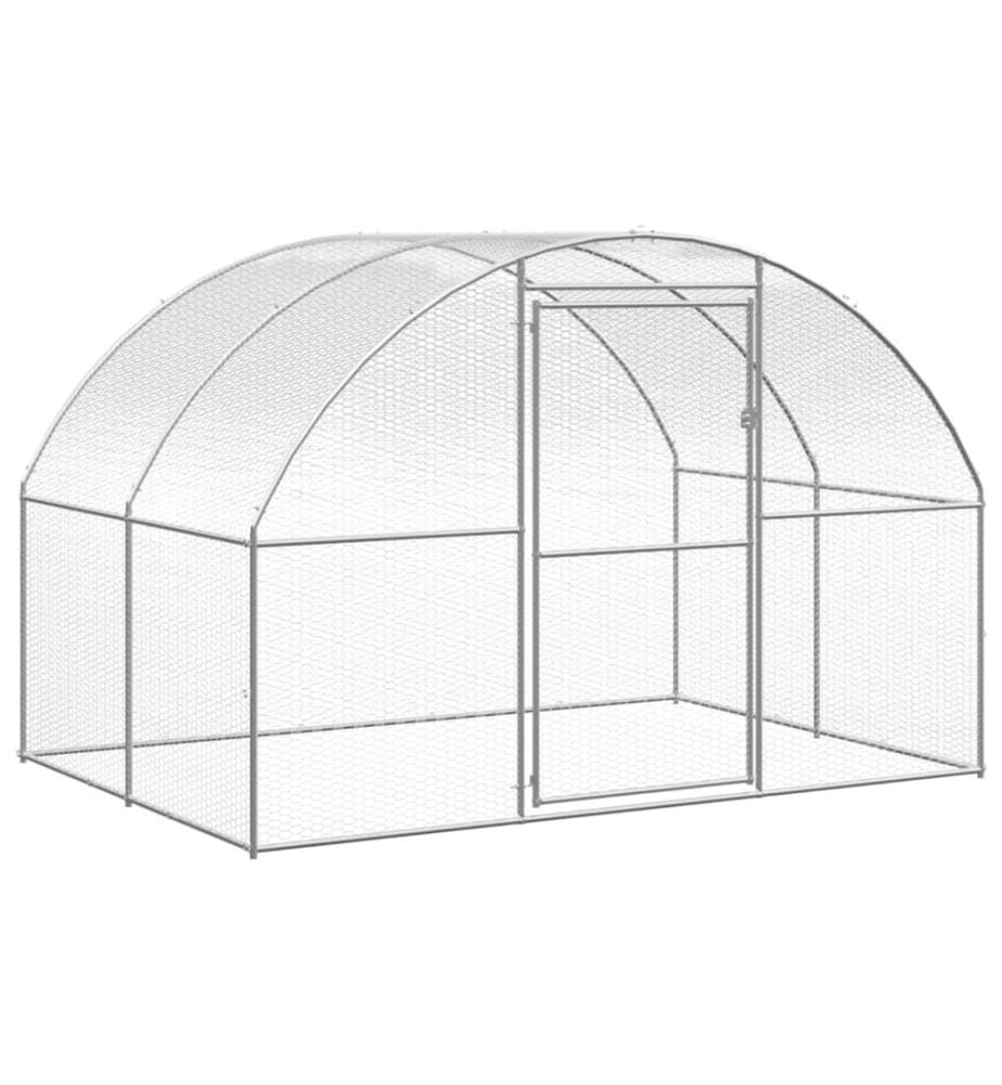 Outdoor-Hühnerstall 3x24x2 m Verzinkter Stahl