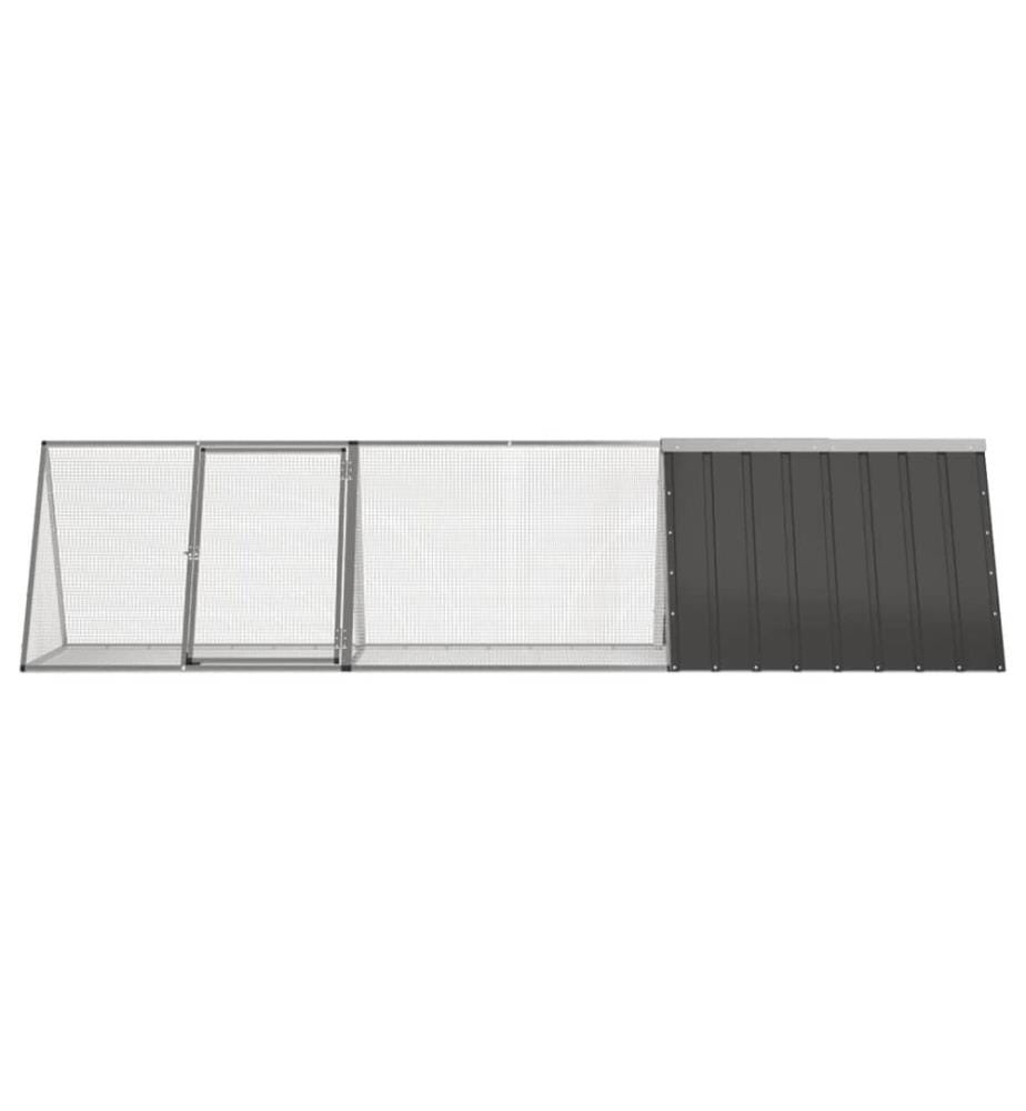 Cage à lapins Anthracite 302,5 x 80,5 x 71 cm Acier galvanisé