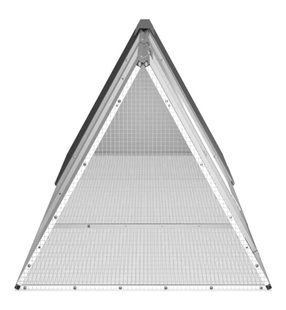 Cage à lapins Anthracite 302,5 x 80,5 x 71 cm Acier galvanisé