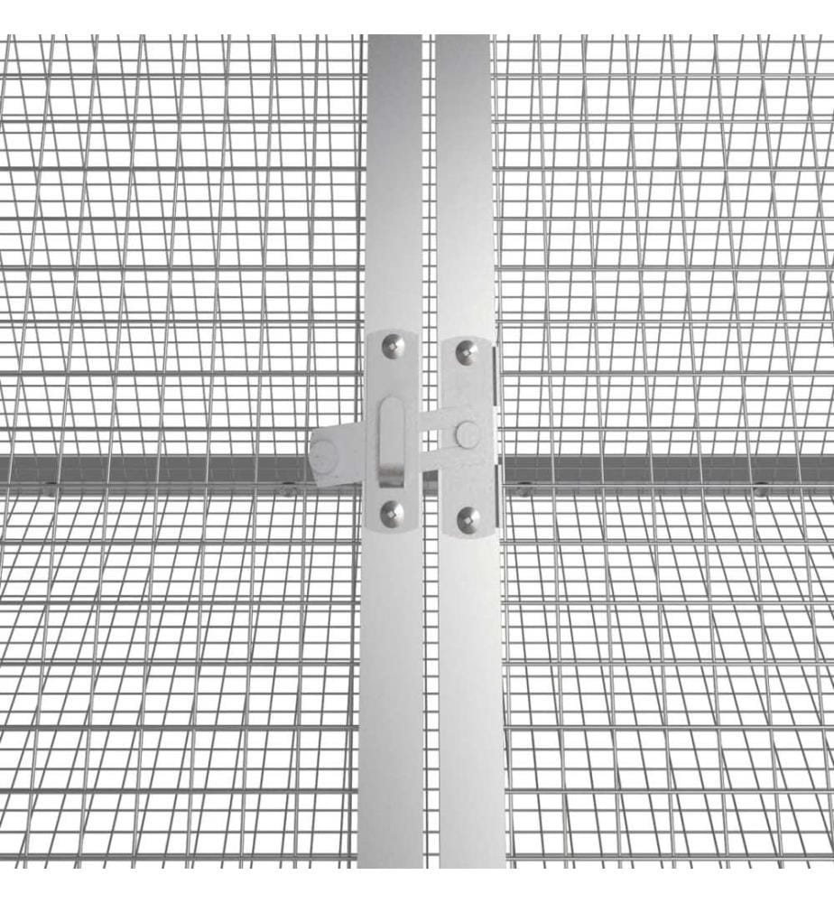 Kaninchenkäfig Anthrazit 403,5x80,5x71 cm Verzinkter Stahl