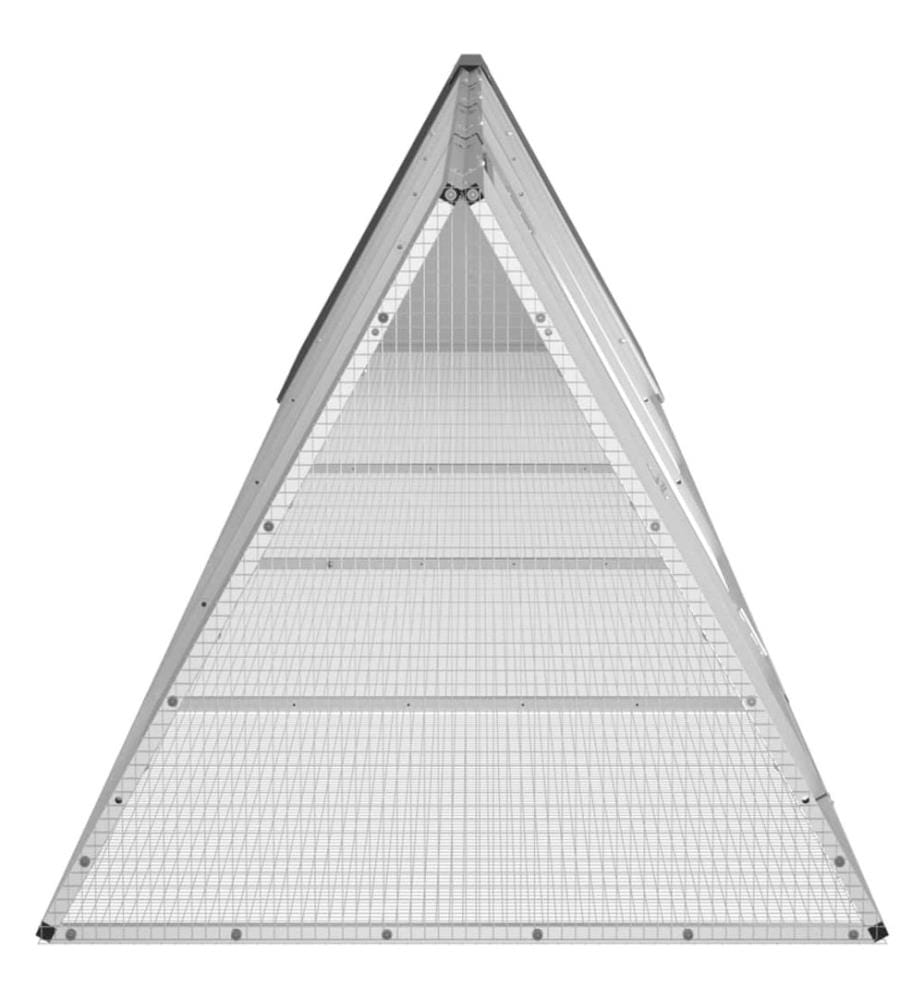 Kaninchenkäfig Anthrazit 504,5x80,5x71 cm Verzinkter Stahl