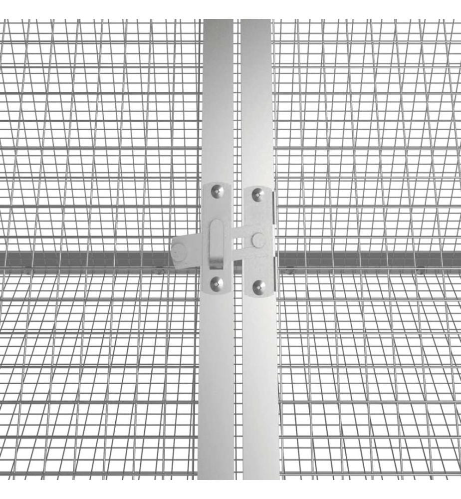 Kaninchenkäfig Anthrazit 504,5x80,5x71 cm Verzinkter Stahl